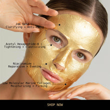 Load image into Gallery viewer, 24k Gold Foil Premium Face Mask
