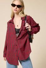 Load image into Gallery viewer, Mimosa - Relaxed Gingham Button Down Shirt: Ocean / M
