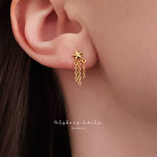 Load image into Gallery viewer, Star Fringe Stud Earrings
