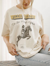 Load image into Gallery viewer, Willie Nelson Route 66 Off White Thrifted Graphic Tee
