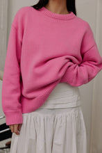 Load image into Gallery viewer, MOD REF - The Holly Sweater | Relaxed Cotton Crewneck: LARGE / PINK

