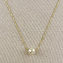 Load image into Gallery viewer, GoldFi - 18k Gold Filled Solitaire Pearl Necklace
