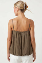 Load image into Gallery viewer, Naked Zebra - Billowy Cami Top With Bubble Hem: Light Brown / L
