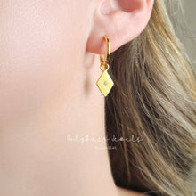 Load image into Gallery viewer, Signet Dangle Hoop Earring
