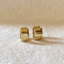 Load image into Gallery viewer, GoldFi - Gold Chunky Flat Clicker Hoop Earrings
