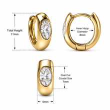 Load image into Gallery viewer, Oval Bezel Huggie
