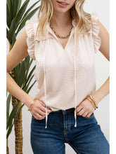 Load image into Gallery viewer, Brandy Ruffle Sleeveless Top
