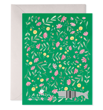 Load image into Gallery viewer, Green Floral Birthday Greeting Card
