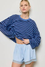 Load image into Gallery viewer, Mimosa - Striped Terry Oversized Long Sleeve Top: Golden / M
