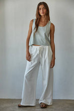 Load image into Gallery viewer, By Together - L8515 | Knit Cotton French Terry Side Pockets Wide Leg Pants: Off White / S
