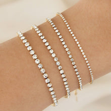Load image into Gallery viewer, CZ Tennis Bracelet: Gold
