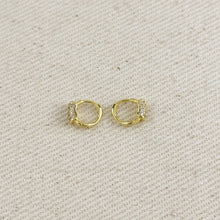 Load image into Gallery viewer, GoldFi - 18k Gold Filled Mini CZ Clicker Earrings
