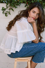 Load image into Gallery viewer, RAISONNEL - Embo Airy Collar Blouse - RT1055: Black / S-M-L (3-2-1)
