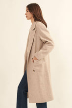 Load image into Gallery viewer, Promesa USA - Solid Notch Lapel Collar Long Sleeve Pocket Coat: Mood Indigo / S
