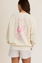 Load image into Gallery viewer, LE LIS - &quot;COASTAL COWGIRL&quot; PRINTED CREW NECK OVERSIZED SWEATSHIRT: CREAM / S
