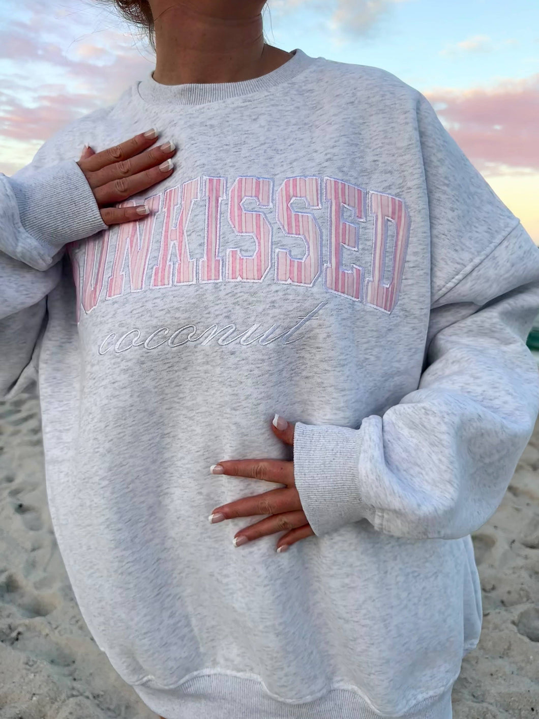 Sunkissed In Vogue Striped Sweatshirt Pink