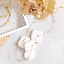Load image into Gallery viewer, Framed Crystal Accented Collar Necklace
