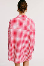 Load image into Gallery viewer, Oversized Gingham Button Down Shirt
