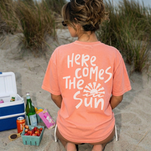 Load image into Gallery viewer, Hey Jude Graphic Tees - Here Comes The Sun Graphic Tee: Melon / S
