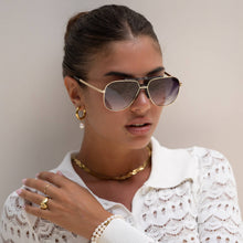 Load image into Gallery viewer, FREYRS Eyewear - Logan ( NEW ) Acetate Aviator Unisex Sunglasses: Light Gold / Gray
