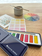Load image into Gallery viewer, Breathe People - Watercolor Set- 12 Artist Grade Color Tin + Wood Paintbrush
