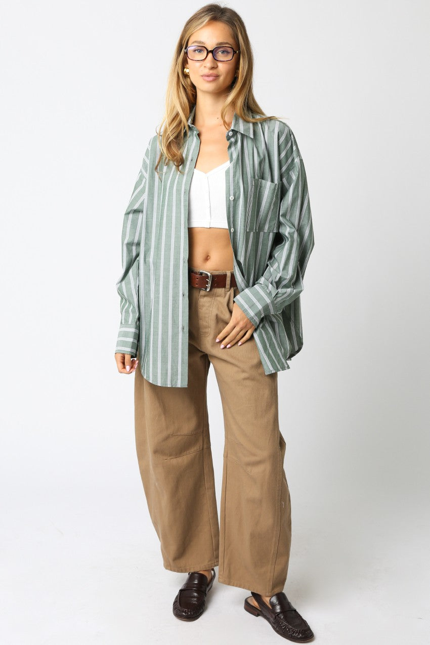 Olive Button Down