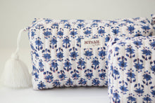 Load image into Gallery viewer, Blue Bonnet Floral Travel Bag
