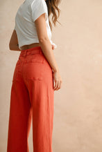 Load image into Gallery viewer, MIOU MUSE - MMP623   STRAIGHT WIDE LEG DENIM PANTS: MATCHA / L
