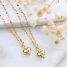 Load image into Gallery viewer, Opal Dainty Heart Necklace
