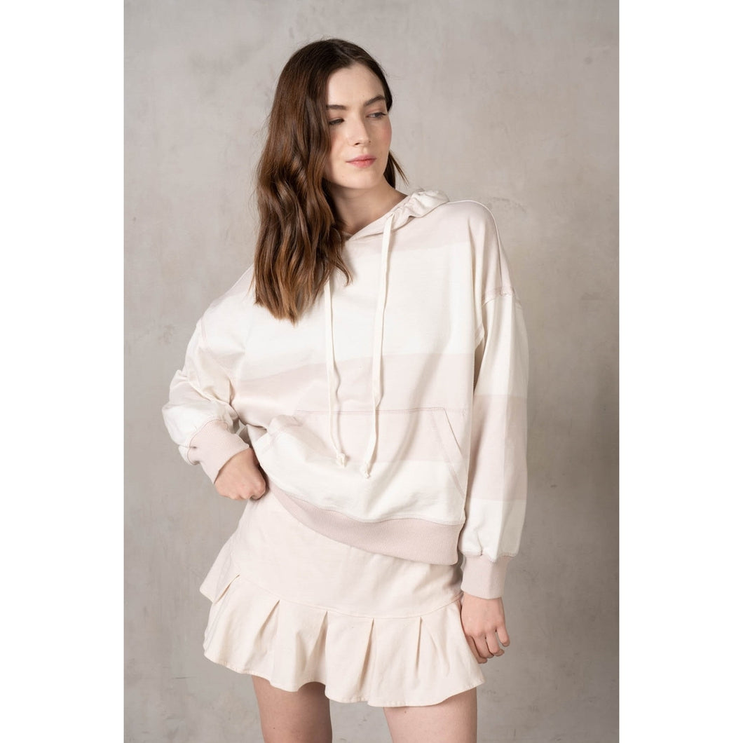 Striped Hoodie - Cream