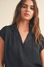 Load image into Gallery viewer, MIOU MUSE - MMT1194   BUTTON DOWN CAP SLEEVE SHIRTS: CREAM / S
