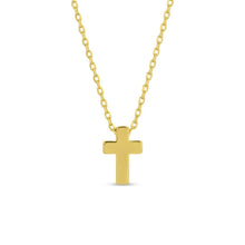Load image into Gallery viewer, Small Simple Cross Necklace: Gold
