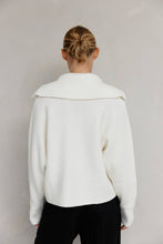 Load image into Gallery viewer, MOD REF - The Brixley Sweater | Ribbed Wide-Collar Sweater: WHITE / LARGE
