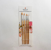Load image into Gallery viewer, Breathe People - 5-Piece Round Watercolor Brush Set, Full Range, Sizes 0-8
