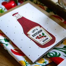 Load image into Gallery viewer, Miss You Ketchup Bottle Tomato Greeting Card
