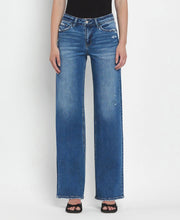Load image into Gallery viewer, VERVET by FLYING MONKEY - MID RISE FULL LENGTH WIDE LEG JEANS T6613: SECURE / 28
