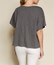 Load image into Gallery viewer, Fabina - COTTONSLUB V NECK OVERSIZE CROP: WHITE / LARGE
