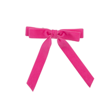 Load image into Gallery viewer, Alice Short Bow Barrette: Hot Pink
