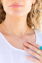 Load image into Gallery viewer, Framed Crystal Accented Collar Necklace
