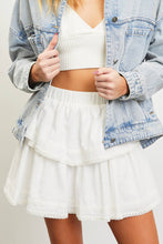 Load image into Gallery viewer, Lace Ruffle Mini Skirt
