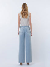 Load image into Gallery viewer, VERVET by FLYING MONKEY - MID RISE LIGHT WASH CLEAN CUT HEM WIDE LEG JEANS T6017SL: SUPER LIGHT DENIM / 25
