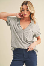 Load image into Gallery viewer, Zoie V-Neck Short Sleeve Top
