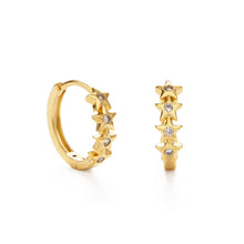 Load image into Gallery viewer, Amano Studio - Tiny Stars 12mm Huggie Hoop Earrings
