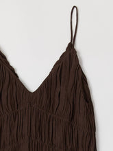 Load image into Gallery viewer, MOD REF - The Kendra Dress | Gathered Maxi Dress: BROWN / LARGE
