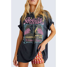 Load image into Gallery viewer, HRTandLUV - NASHVILLE TENNESSEE  OVERSIZED GRAPHIC TEE: L / White
