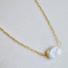 Load image into Gallery viewer, Hannah Baroque Pearl Chain Necklace
