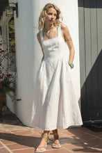Load image into Gallery viewer, Illa Linen Contrast Stitch Midi Dress
