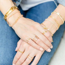 Load image into Gallery viewer, Splendid Iris - Simple Double Bar Adjustable Ring
