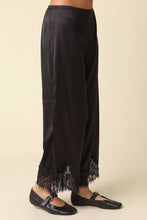 Load image into Gallery viewer, Nora Satin Lace Hem Pants
