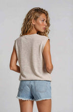 Load image into Gallery viewer, GILLI - CREW NECK TUCKED SHOULDER FOLDED BAND SLEEVE TOP: OATMEAL GREY / S
